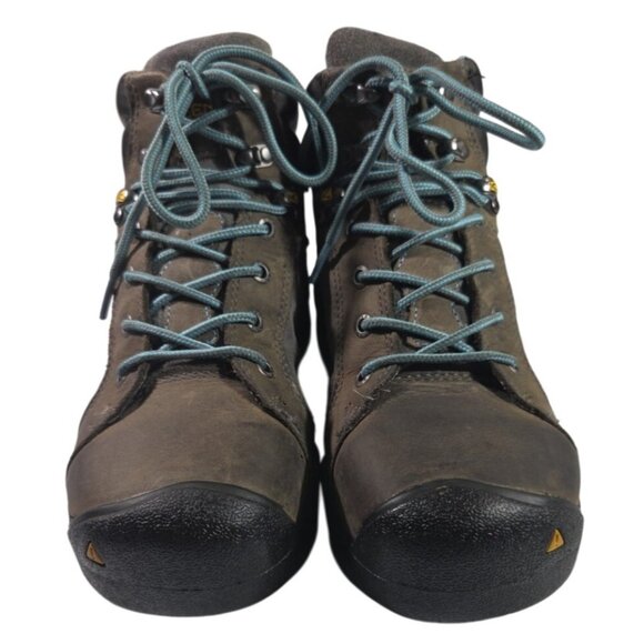 Keen Womens Salem Mid WP Steel Safety Toe Mid Work Boots Sz 7 Brown & Blue - Picture 5 of 8